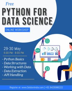 Read more about the article 29 – 30 May Python for Data Science Workshop Certificate