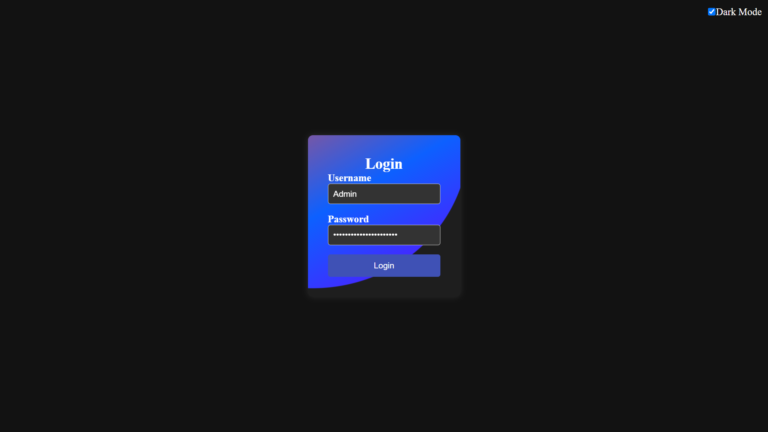 Creating a Modern Login Page with Dark Mode Toggle in React: A Step-by ...